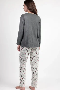 Admas Pijama largo 101 Dálmatas para mujer gris Clearance