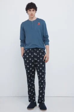 Springfield Pijama largo Barrio Sésamo azul Clearance