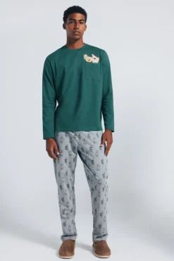Springfield Pijama largo Bob Esponja verde Hot