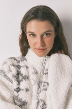 Women'secret Pijama largo borrego y polar estampado Clearance