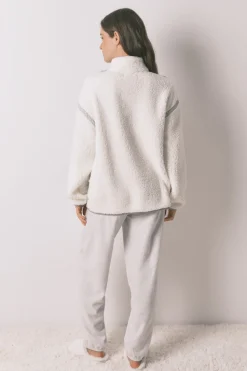 Women'secret Pijama largo borrego y polar estampado Clearance