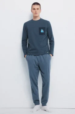 Springfield Pijama largo Cookie Monster azul