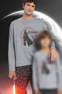 Admas Pijama largo estampado Star Wars para hombre gris Online