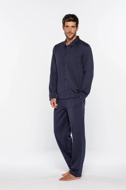 Punto Blanco Pijama largo hombre azul Clearance