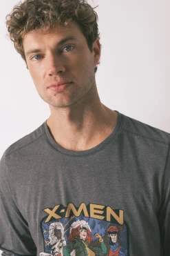 Women'secret Pijama largo hombre 100% algodón X Men gris Outlet