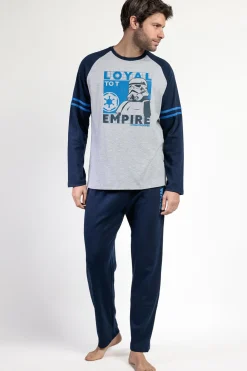 Admas Pijama largo Imperio Star Wars para hombre azul Hot