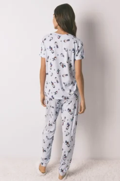 Women'secret Pijama largo manga corta Snoopy super soft estampado Discount