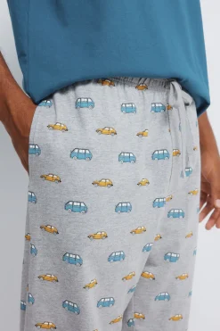 Springfield Pijama largo manga raglan pantalón coches azul New