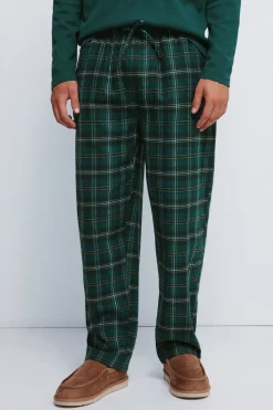 Springfield Pijama largo pantalón cuadros verde Sale