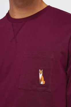 Springfield Pijama largo pantalón fannel cuadros granate burdeos Outlet