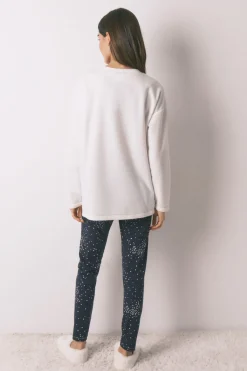 Women'secret Pijama largo polar estampado 