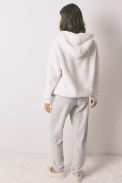 Women'secret Pijama largo polar estampado animal Miffy blanco