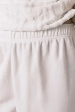 Women'secret Pijama largo polar suave blanco marfil Discount