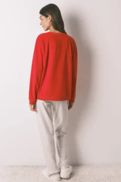 Women'secret Pijama largo polar suave estampado Harry Potter rojo Clearance