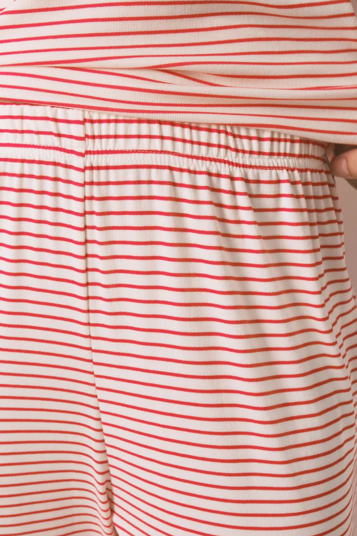 Women'secret Pijama largo punto extra suave rayas Mafalda rojo Discount