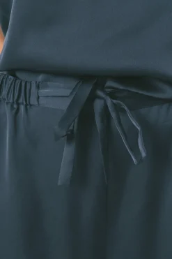 Women'secret Pijama largo satén azul New