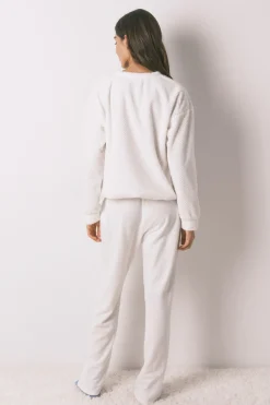 Women'secret Pijama largo Snoopy polar mousse marfil Outlet