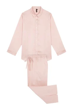 Women'secret Pijama largo strass satén naranja Outlet