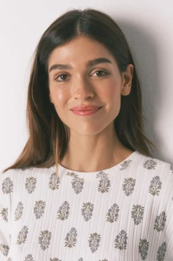 Women'secret Pijama largo super soft flores blanco Discount