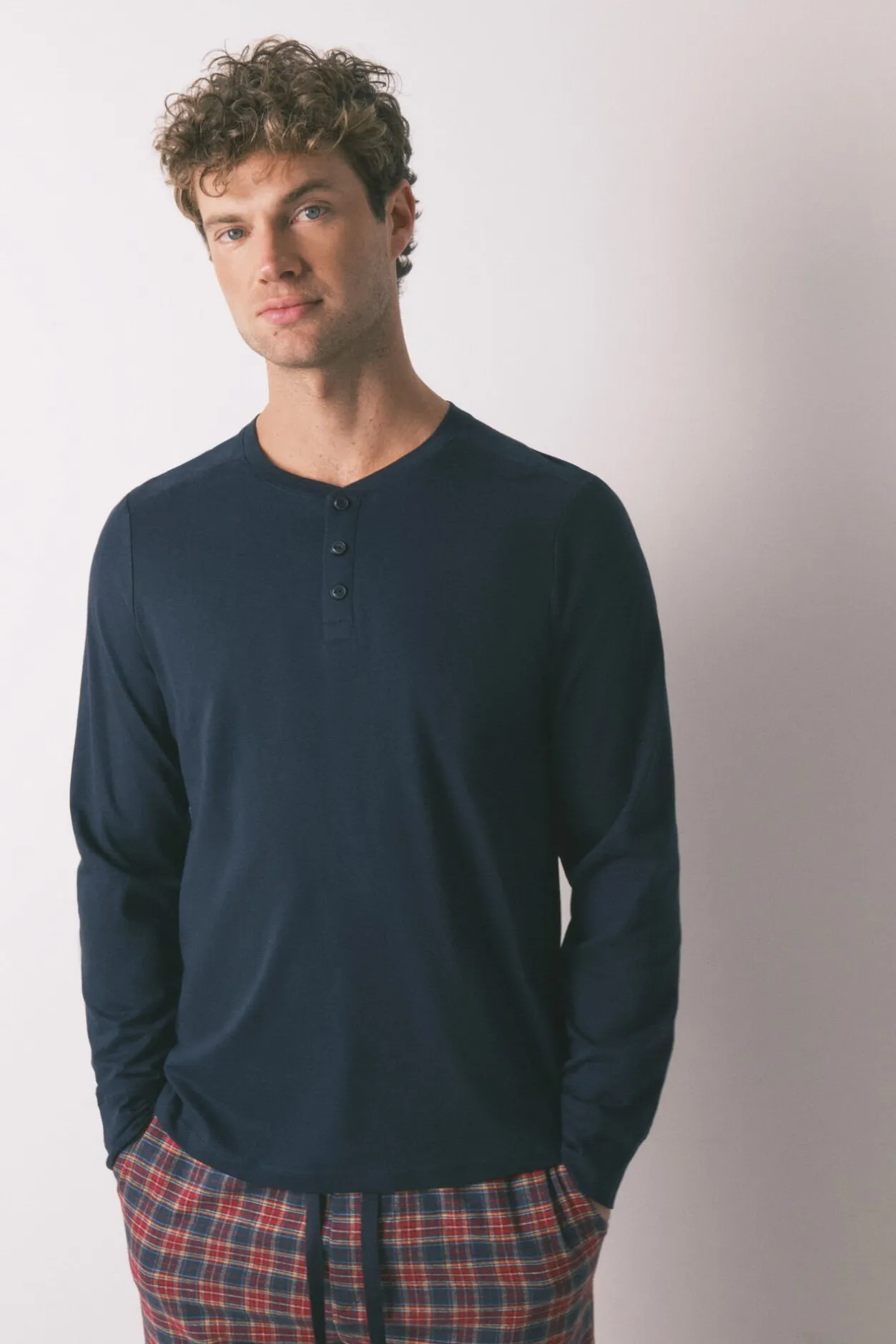 Women'secret Pijama masculino cuadros 100% algodón azul Online