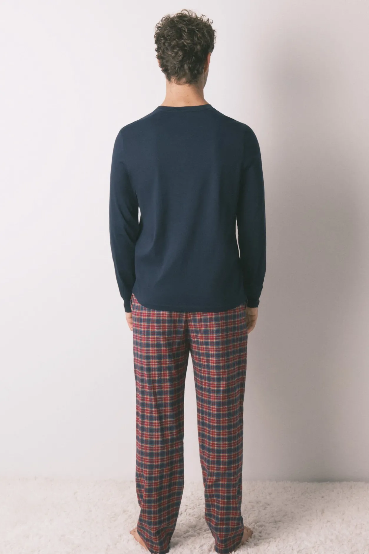 Women'secret Pijama masculino cuadros 100% algodón azul Online