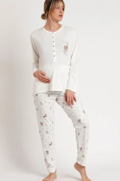 Admas Pijama Maternity Disney Bambi You are so beige