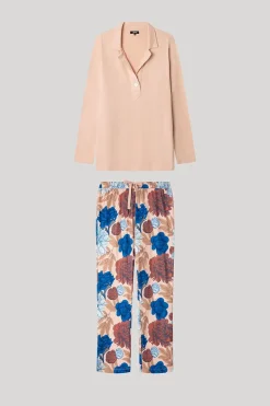 Gisela Pijama punto estampado floral rosa Online