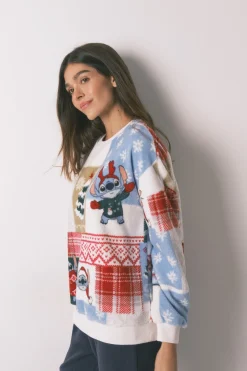 Women'secret Pijama Stitch tejido polar estampado Sale