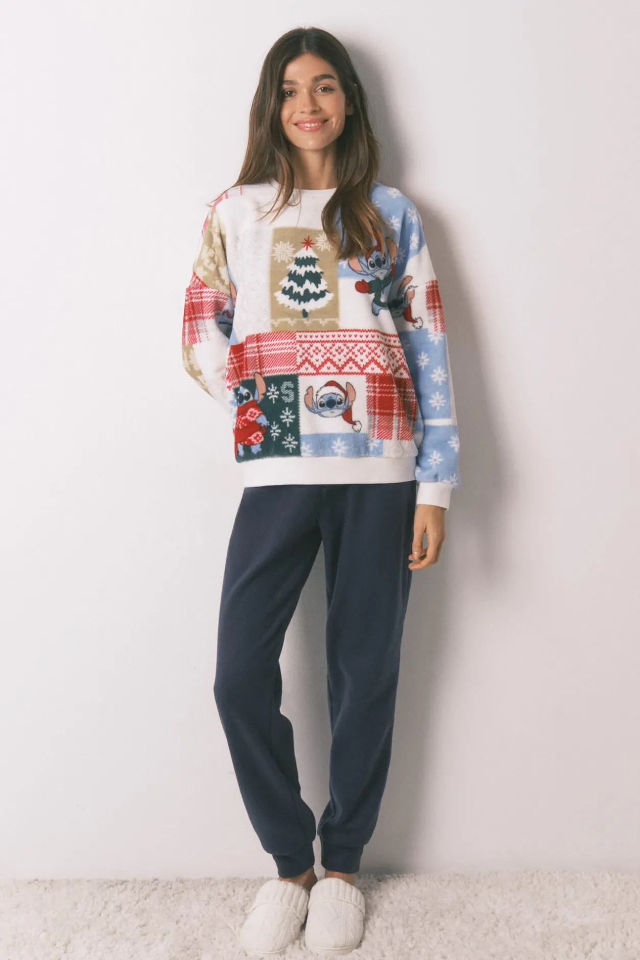 Women'secret Pijama Stitch tejido polar estampado Sale