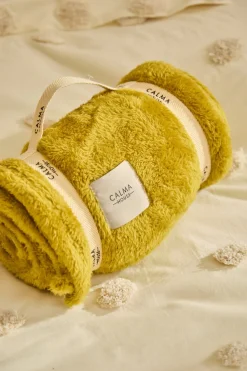 Calma House Plaid de pelito suave Pooh verde