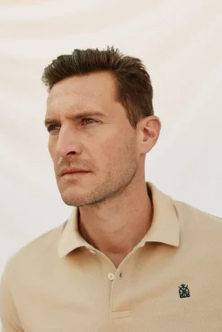 Cortefiel Polo básico manga larga Beige Clearance