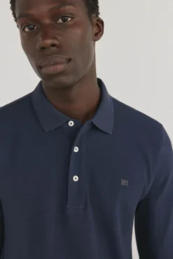 Pedro del Hierro Polo básico manga larga Azul Best