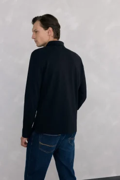 Pedro del Hierro Polo básico manga larga Negro Sale