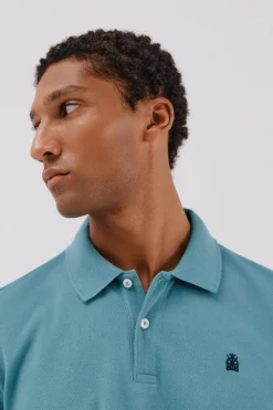 Cortefiel Polo básico manga larga Azul Outlet