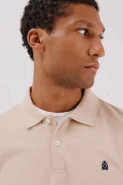 Cortefiel Polo básico manga larga Beige Clearance