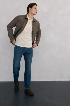 Pedro del Hierro Polo básico manga larga Crudo Online