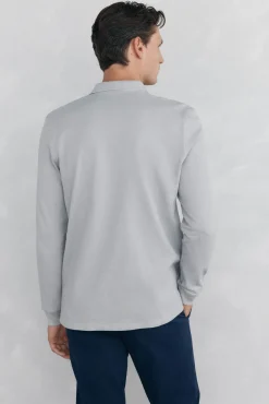 Pedro del Hierro Polo básico manga larga Gris Outlet