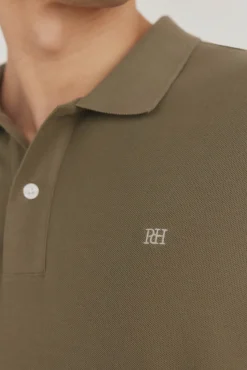 Pedro del Hierro Polo básico piqué Verde Discount