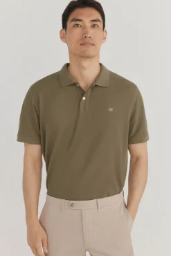 Pedro del Hierro Polo básico piqué Verde Discount