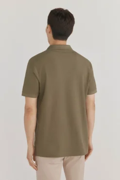 Pedro del Hierro Polo básico piqué Verde Discount