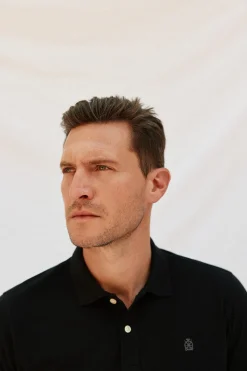 Cortefiel Polo básico piqué Negro Outlet