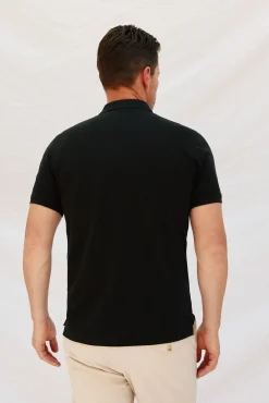 Cortefiel Polo básico piqué Negro Outlet