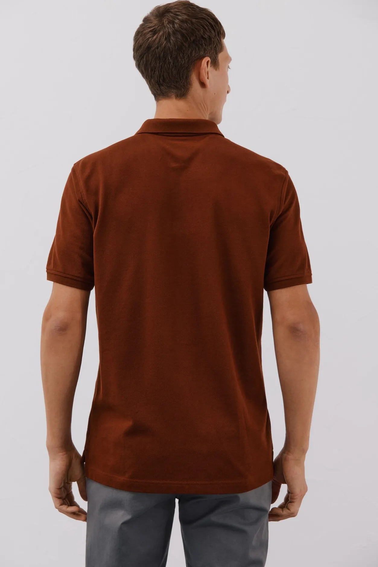 Cortefiel Polo básico piqué Marrón New