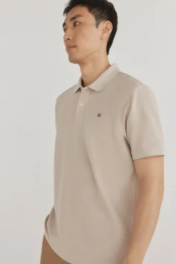 Pedro del Hierro Polo básico piqué Beige Discount