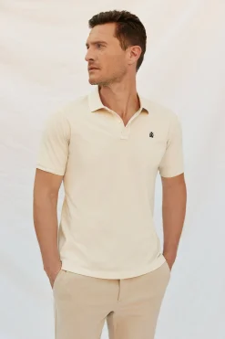 Cortefiel Polo básico piqué Marfil Discount