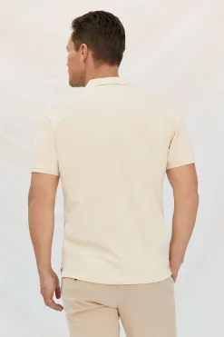 Cortefiel Polo básico piqué Marfil Discount