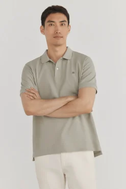 Pedro del Hierro Polo básico piqué Verde Outlet