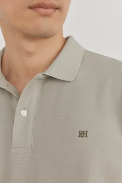 Pedro del Hierro Polo básico piqué Verde Outlet