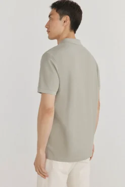 Pedro del Hierro Polo básico piqué Verde Outlet