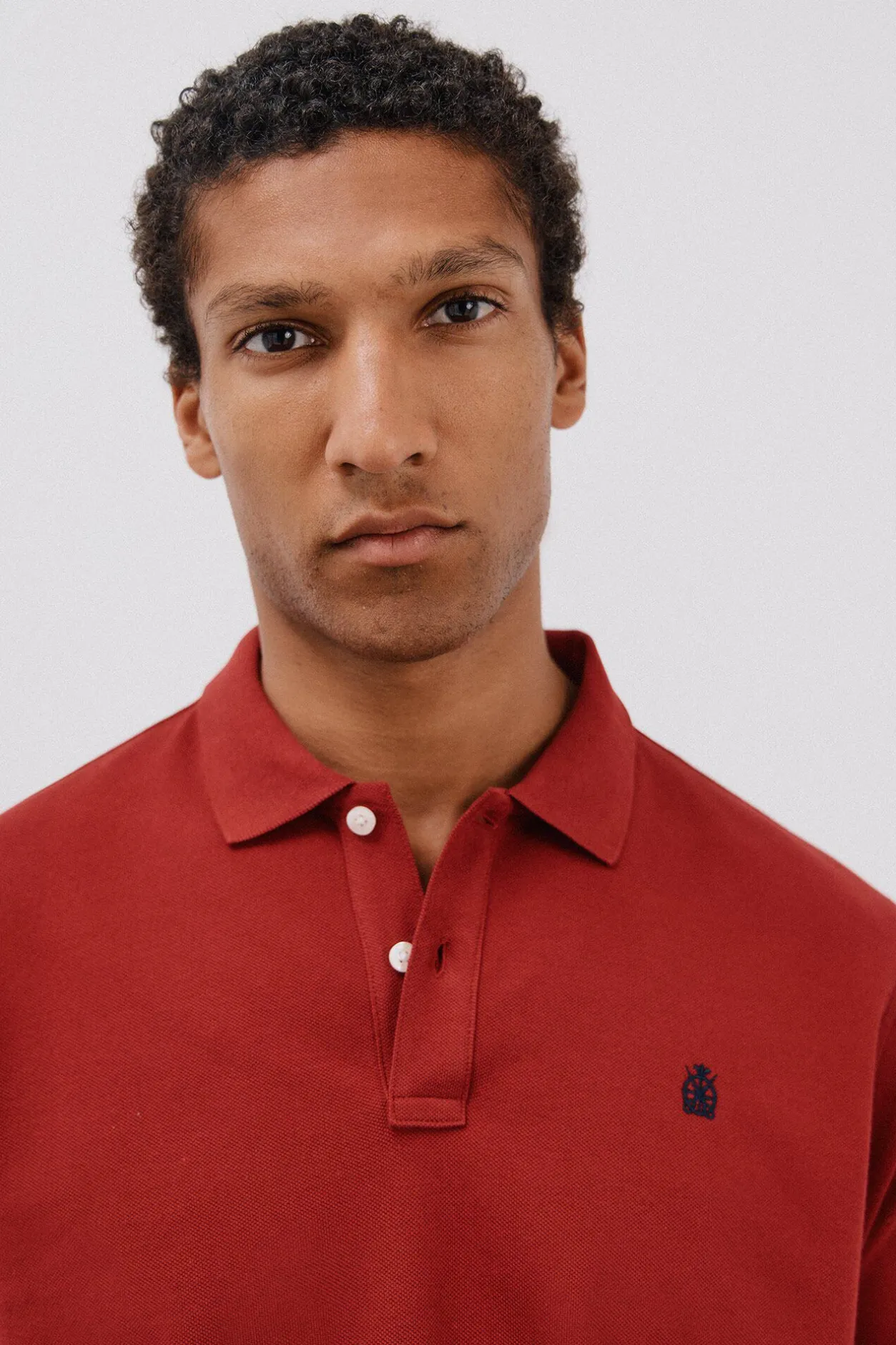 Cortefiel Polo básico piqué Rojo Discount